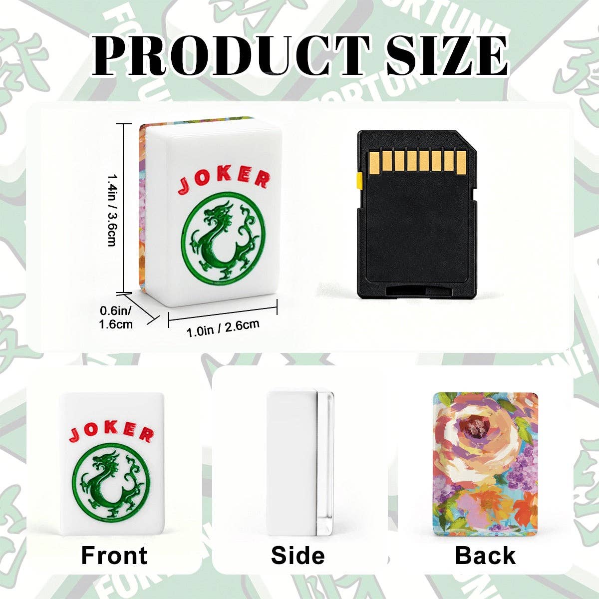 Painted Florals American Mahjong Tiles: Bag Set