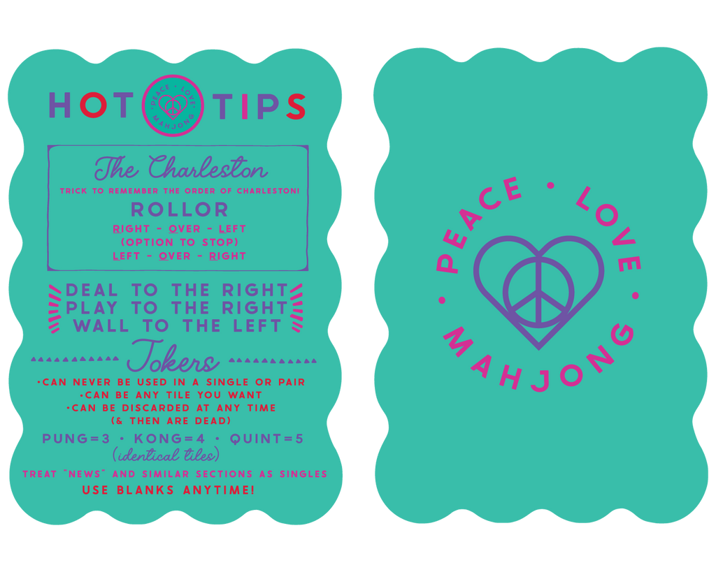 Mahjong Tile Shufflers (Set of 2): Hot Tips - Pink