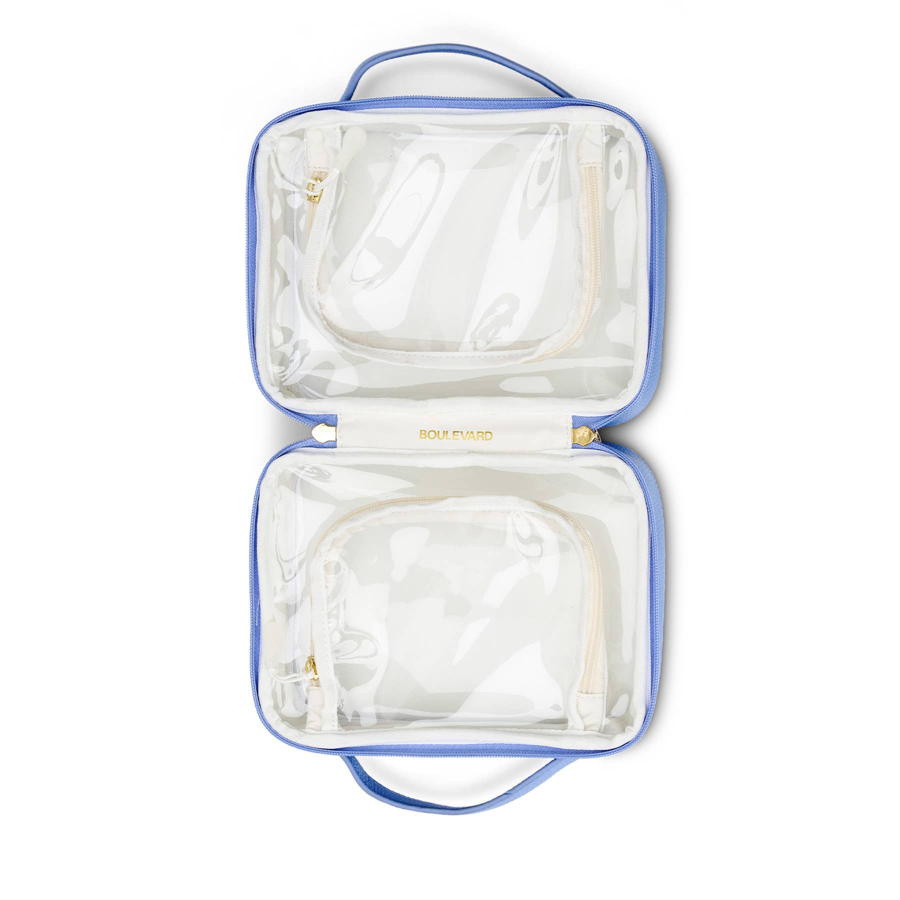 "Mojo" Clear Train Case (Personalizable) : Latte