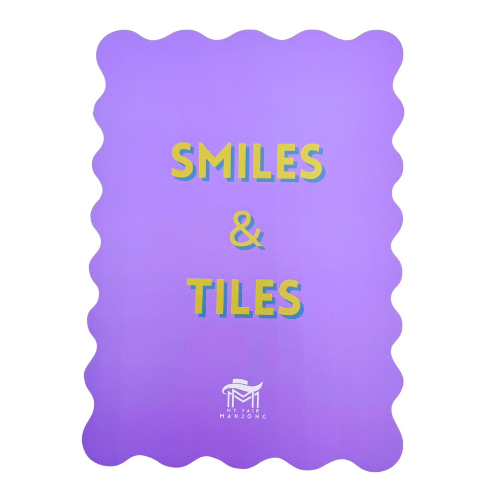 My Fair Mahjong “I Like Big Tiles” Pink Scalloped Shuffle Cards