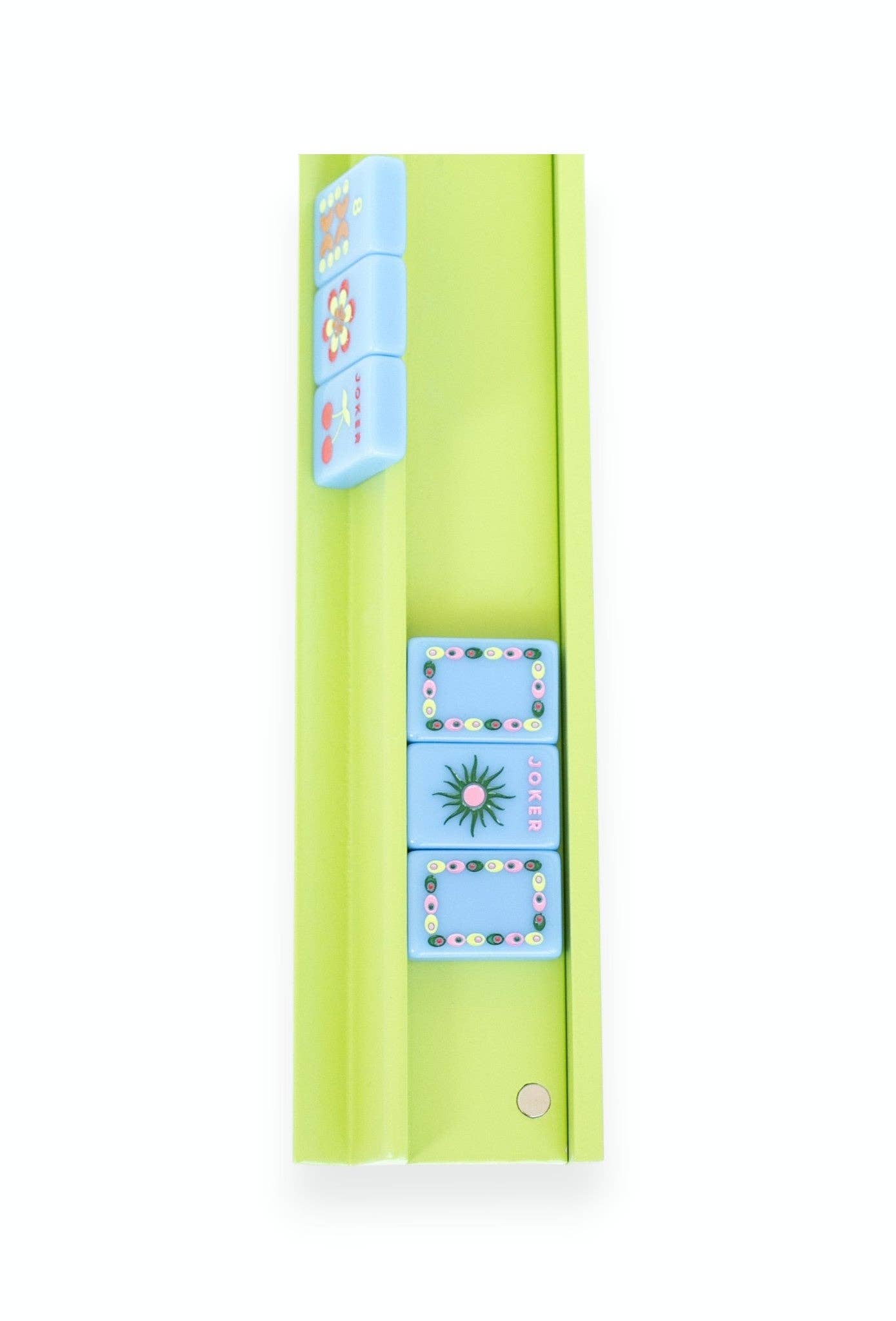Mahjong Racks & Pushers (Set of 4): White