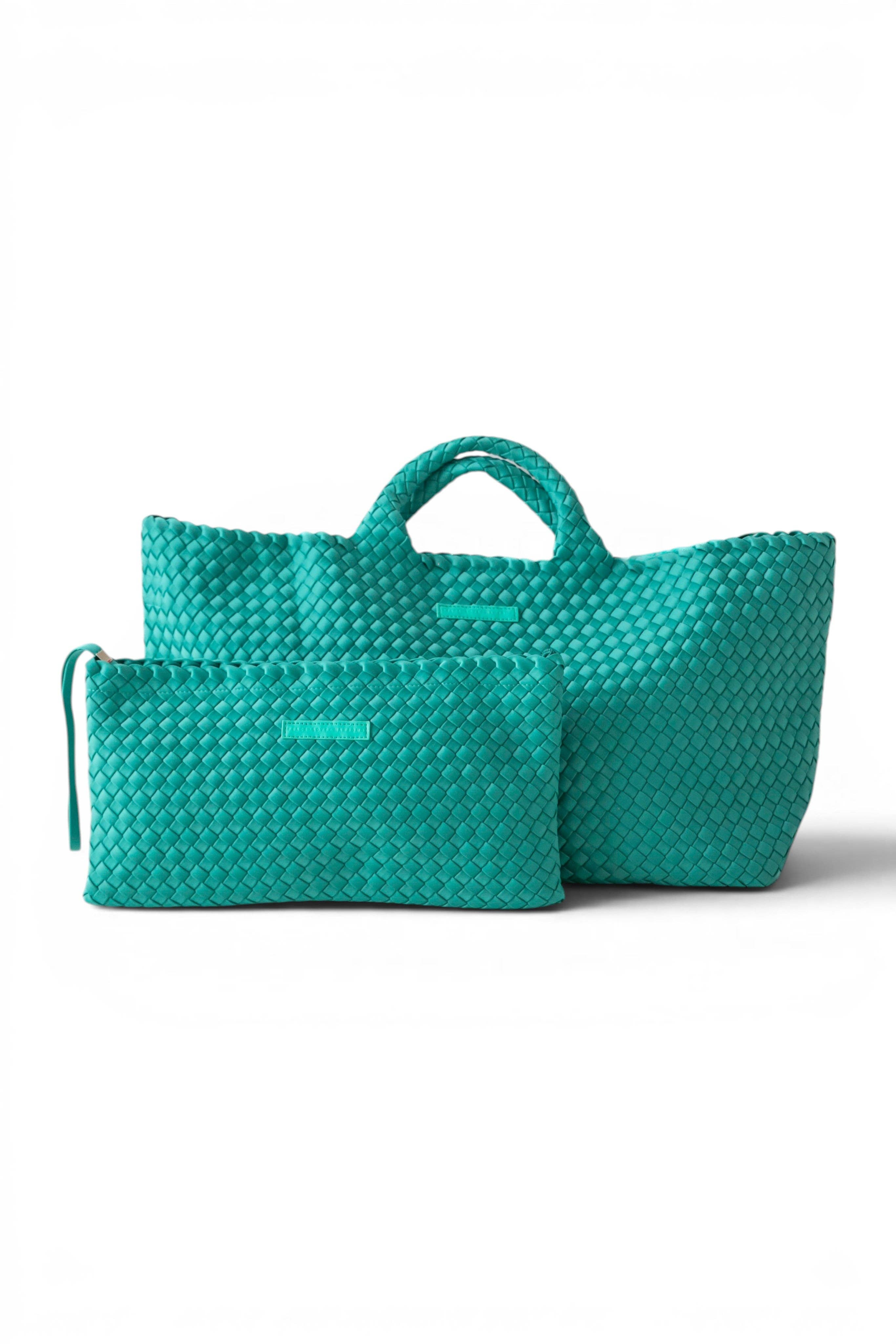 Mahjong Bag - Woven Carryall with Matching Tile Pouch: Fawn