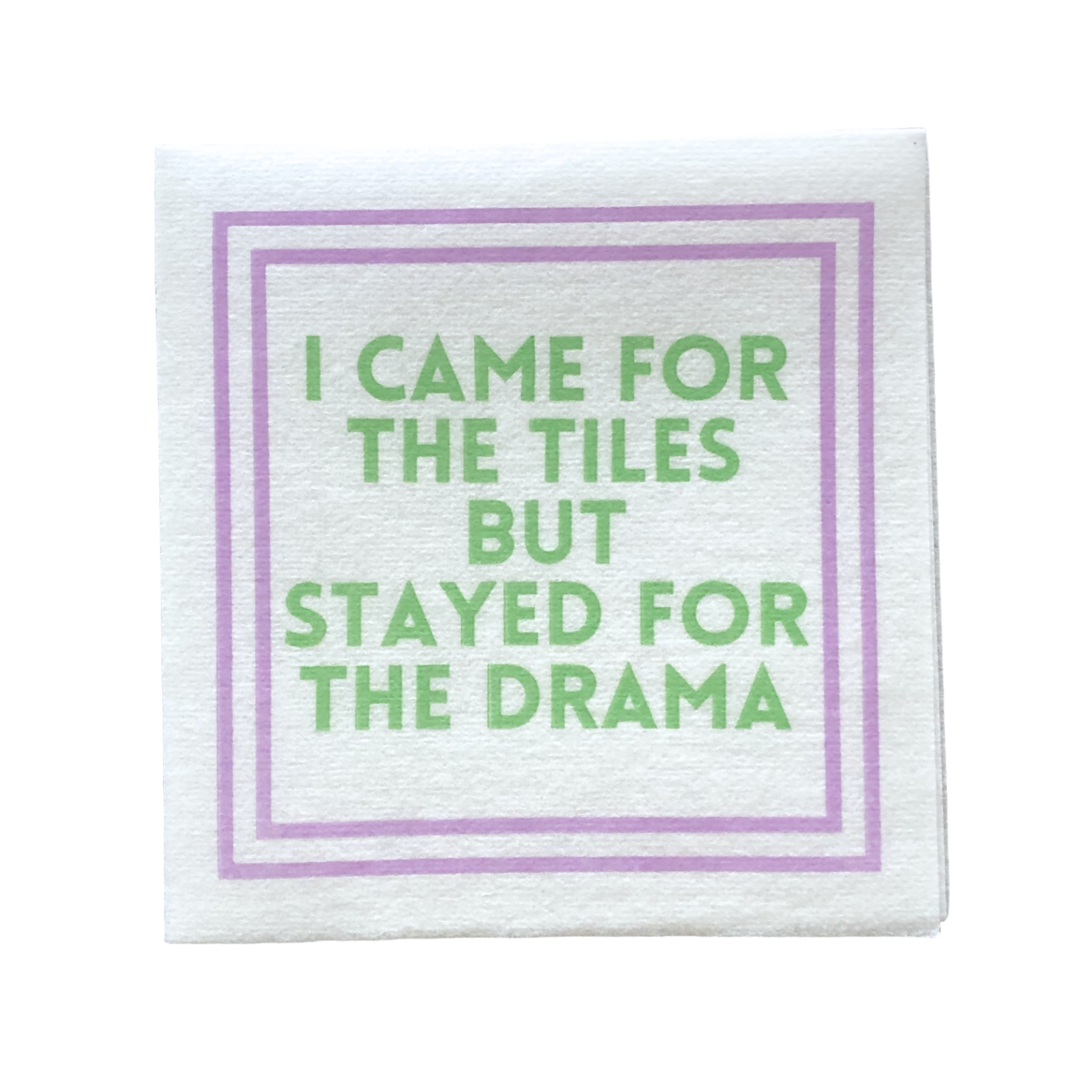 MAHJONG NAPKINS | 5'' x 5'' Luxury, Linen-Feel, Eco-Friendly: 10- I Like Big Tiles