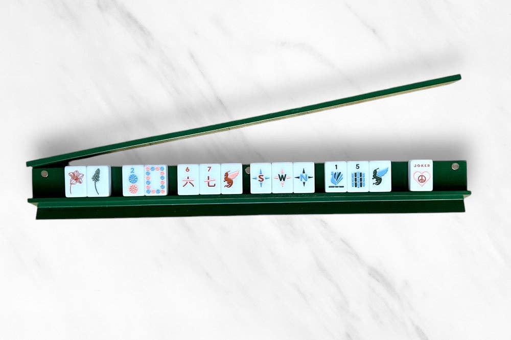 Mahjong Racks & Pushers (Set of 4): French Blue