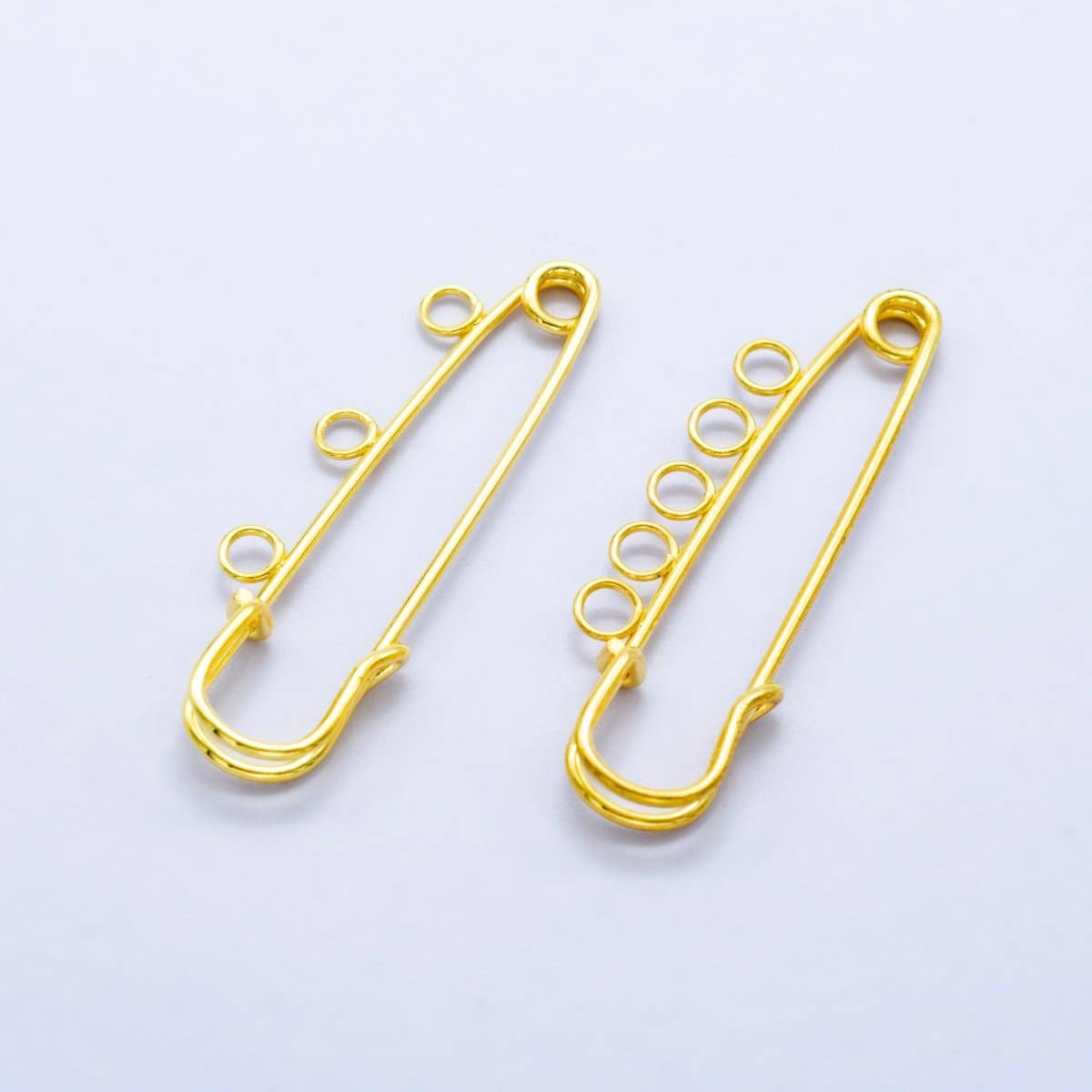 24K Gold Filled Safety Pin Shoe Bag Charm Keychain Finding | Z1074 Z1075: Three
