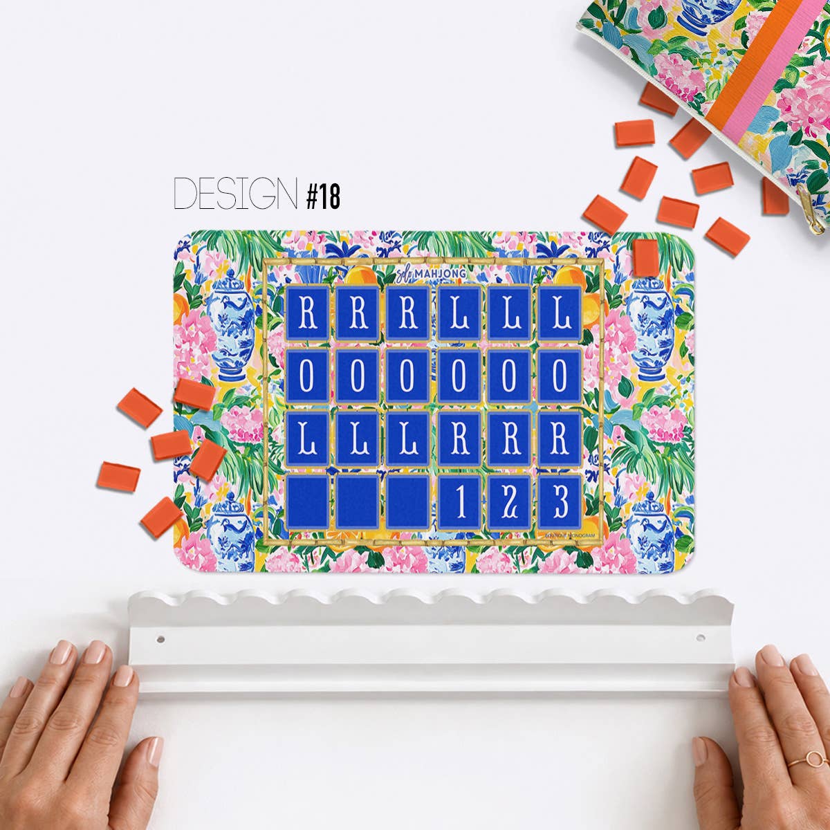 Mahjong Solo Practice Mats, Neoprene, Mix-n-Match Designs: Design #5