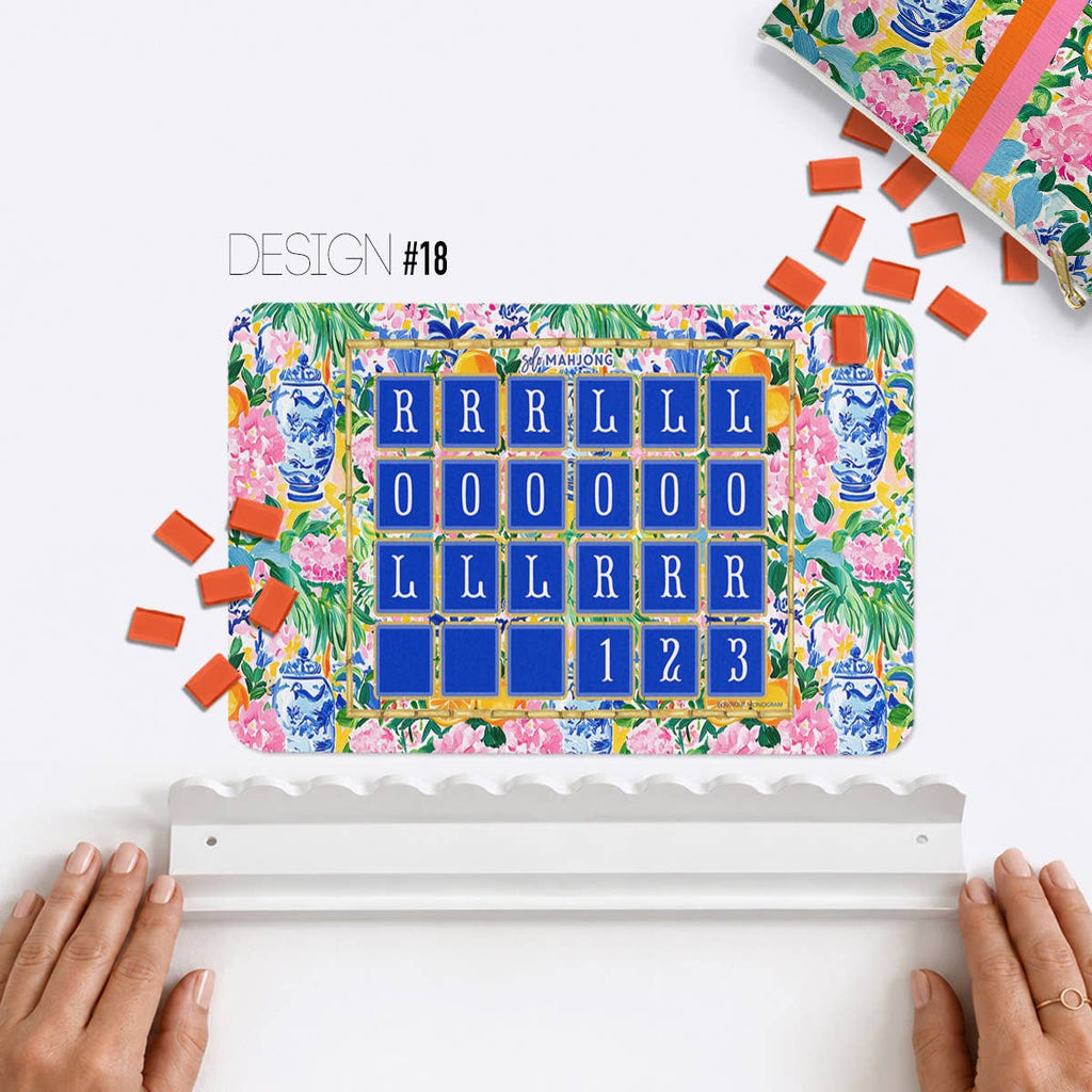 Mahjong Solo Practice Mats, Neoprene, Mix-n-Match Designs: Design #7