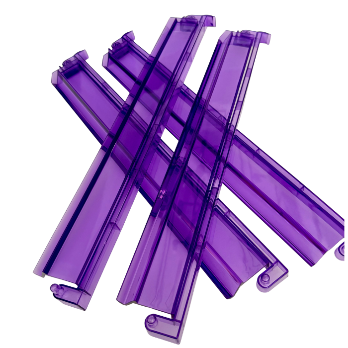 Mahjong Rack and Pusher Set of 4 - Multi Colors Blue Purple Red Green Clear: Clear