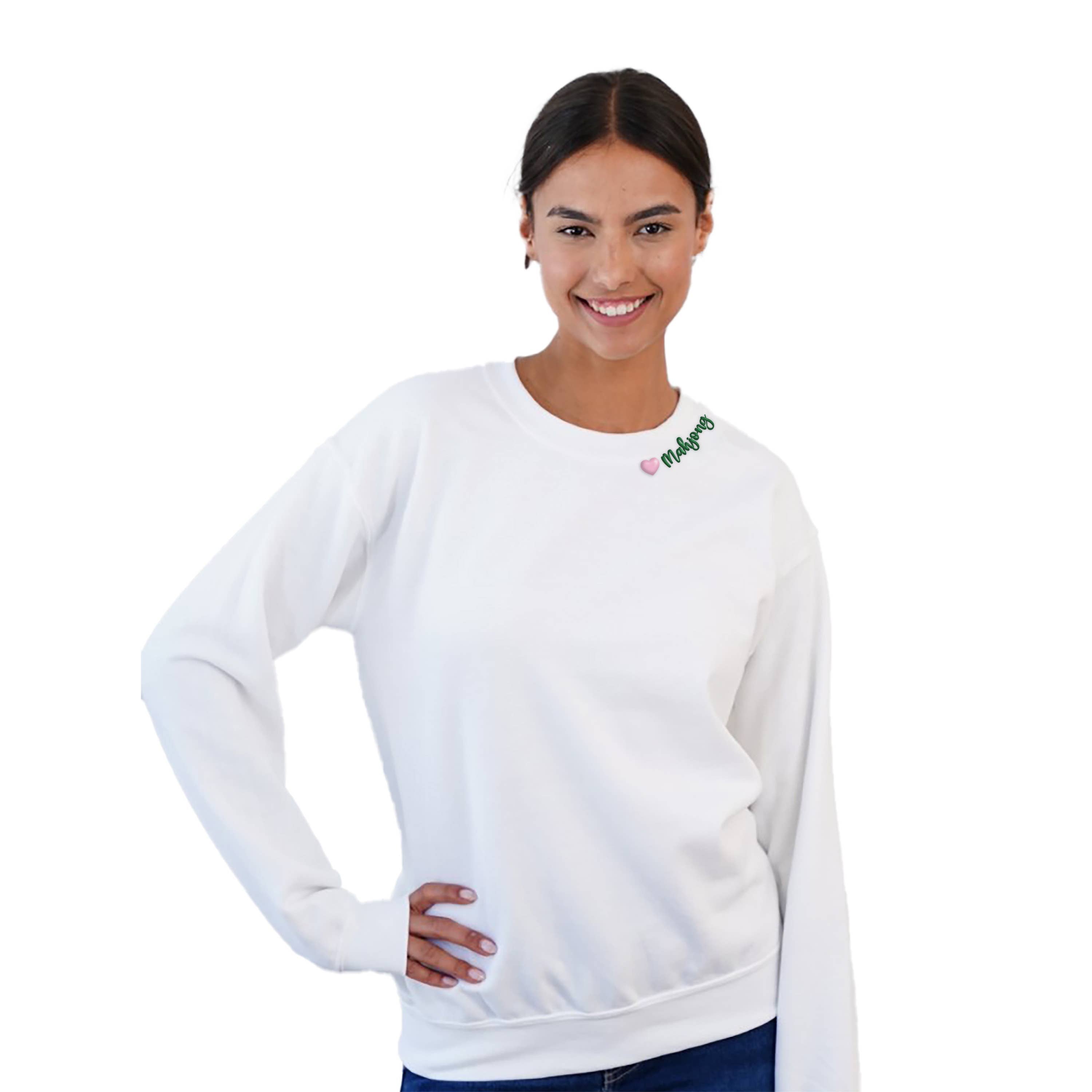 Crewneck Sweatshirt - Heart Mahjong at neckline: L