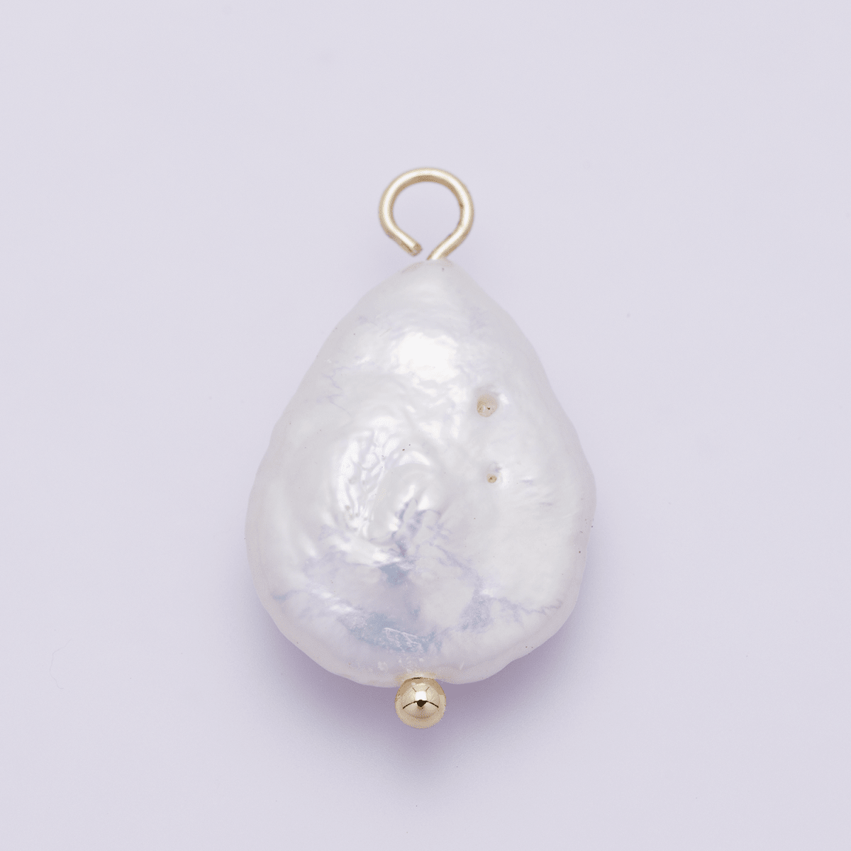 18K Gold Filled 16mm Freshwater Pearl Teardrop Handmade Charm | P01955