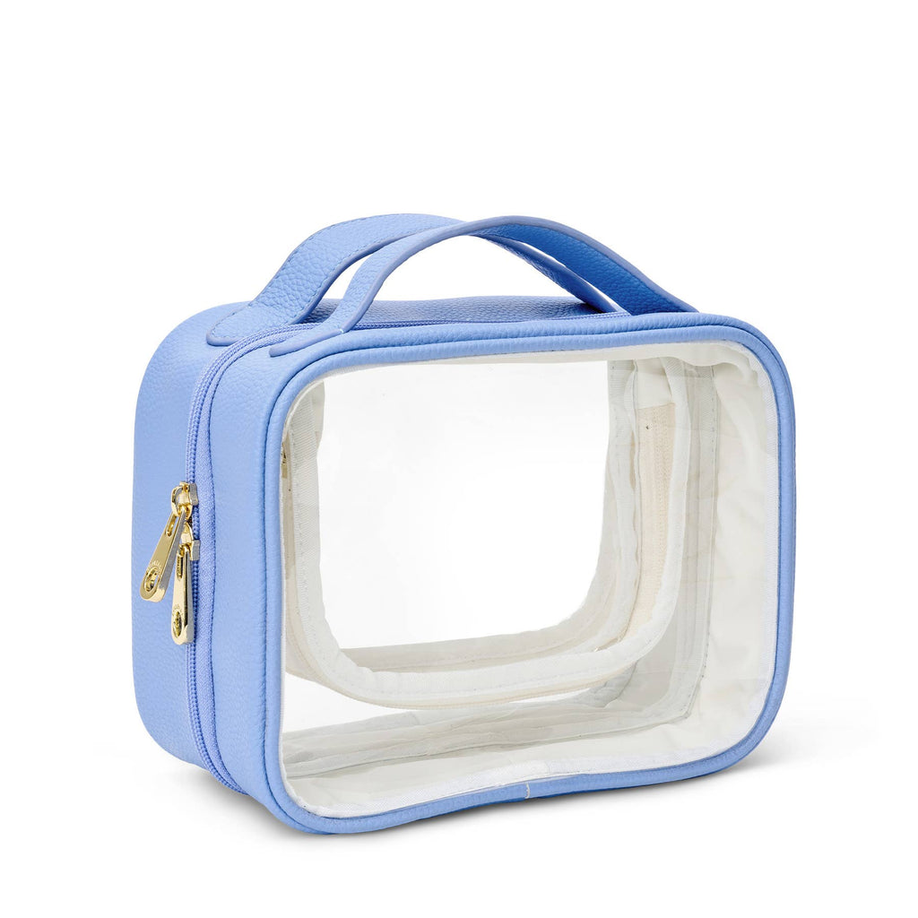 "Mojo" Clear Train Case (Personalizable) : Raspberry