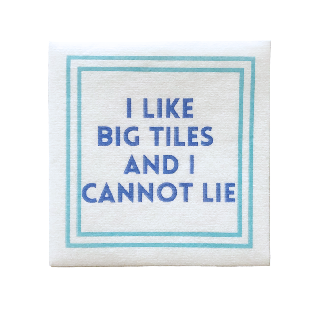 MAHJONG NAPKINS | 5'' x 5'' Luxury, Linen-Feel, Eco-Friendly: 10- I Like Big Tiles