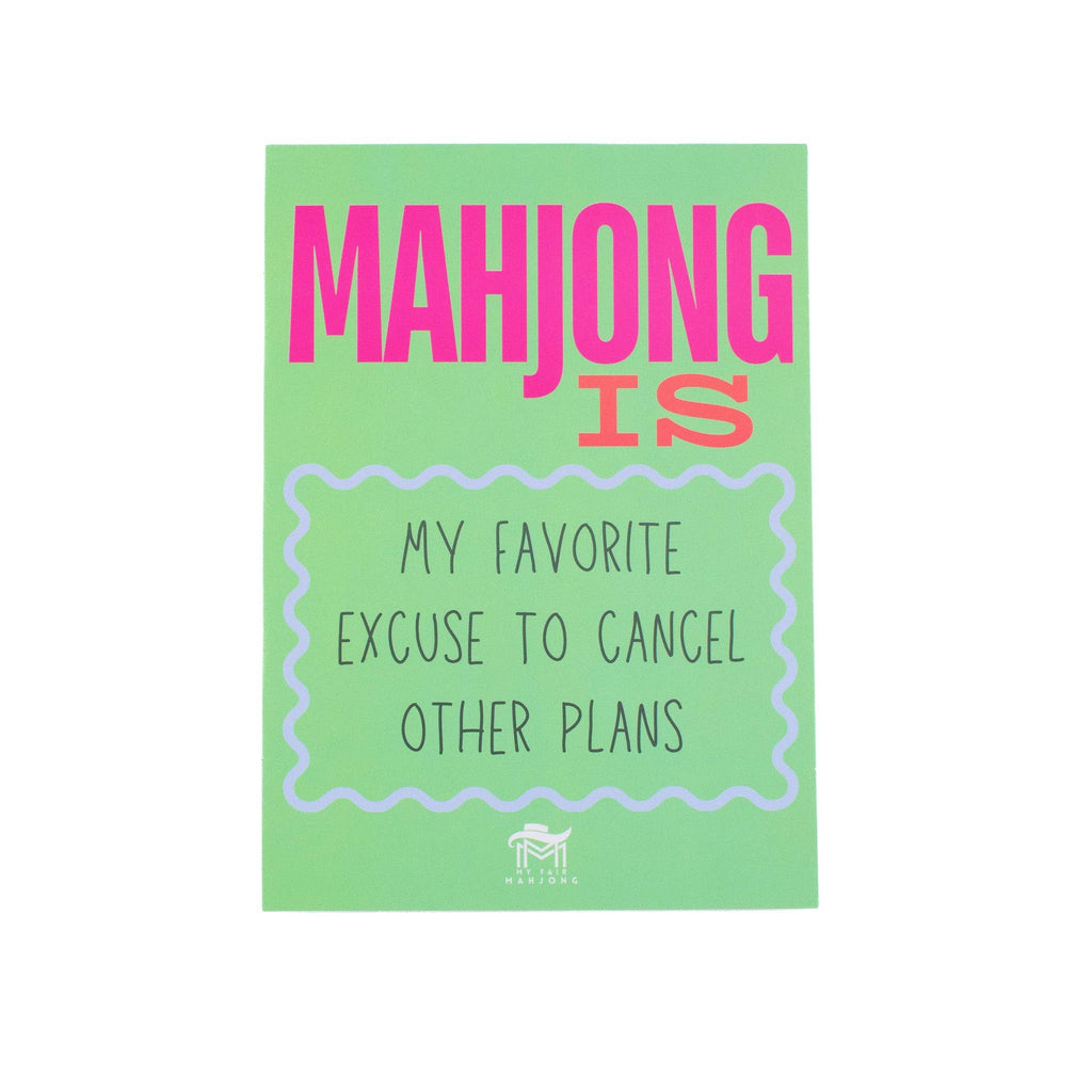 My Fair Mahjong “Mahjong Is A Harmless Cult” Shuffle Card