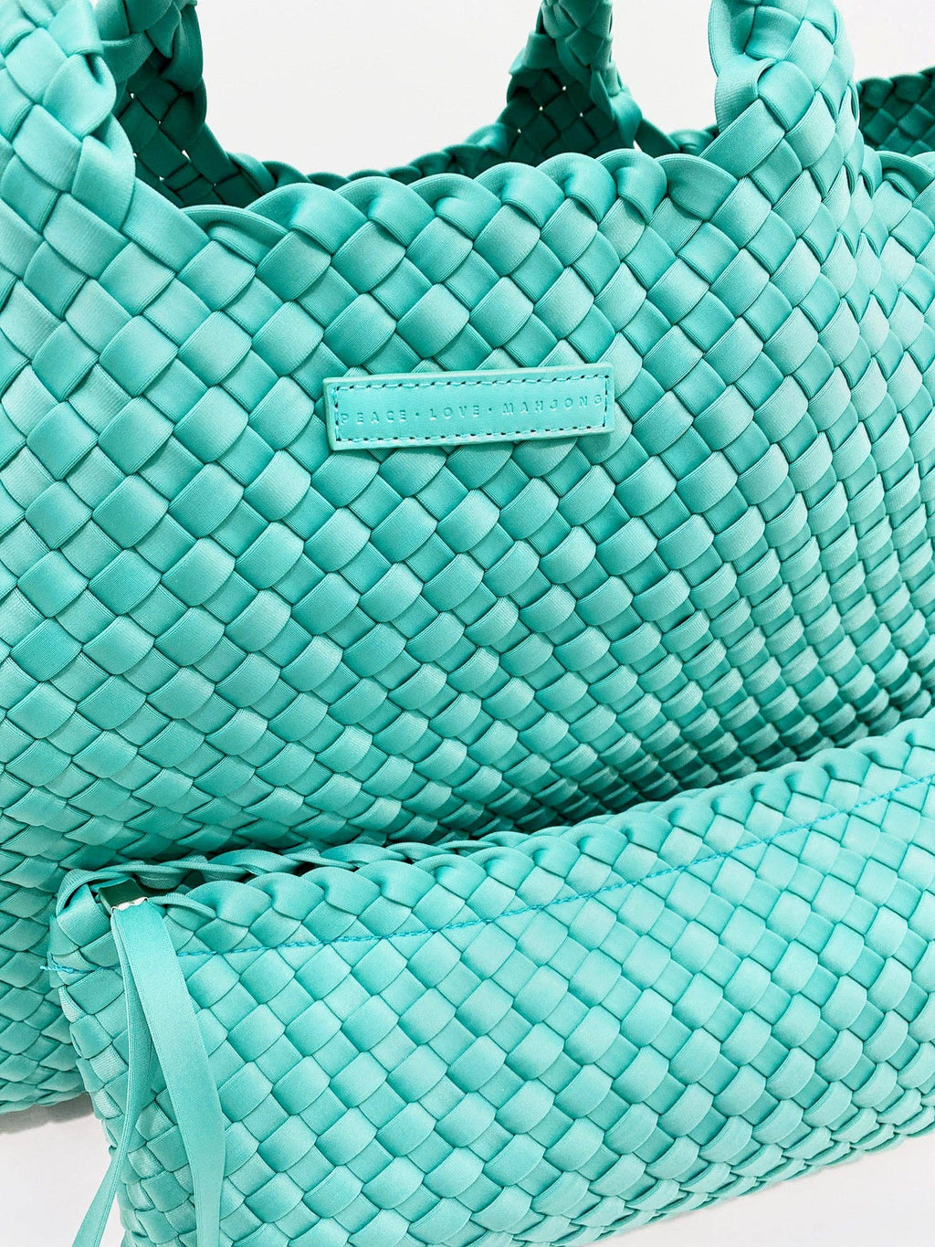Woven Mahjong Carryall - Chartreuse