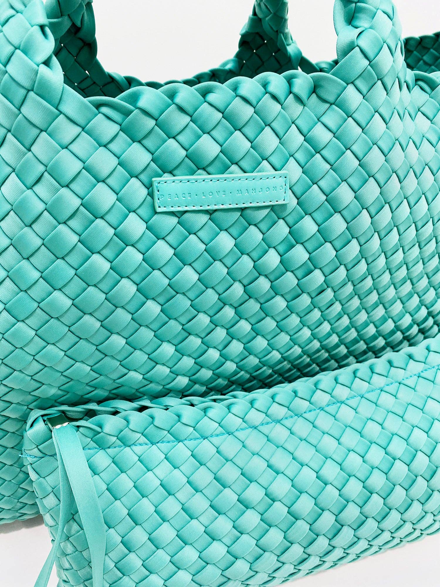 Woven Mahjong Carryall - Chartreuse