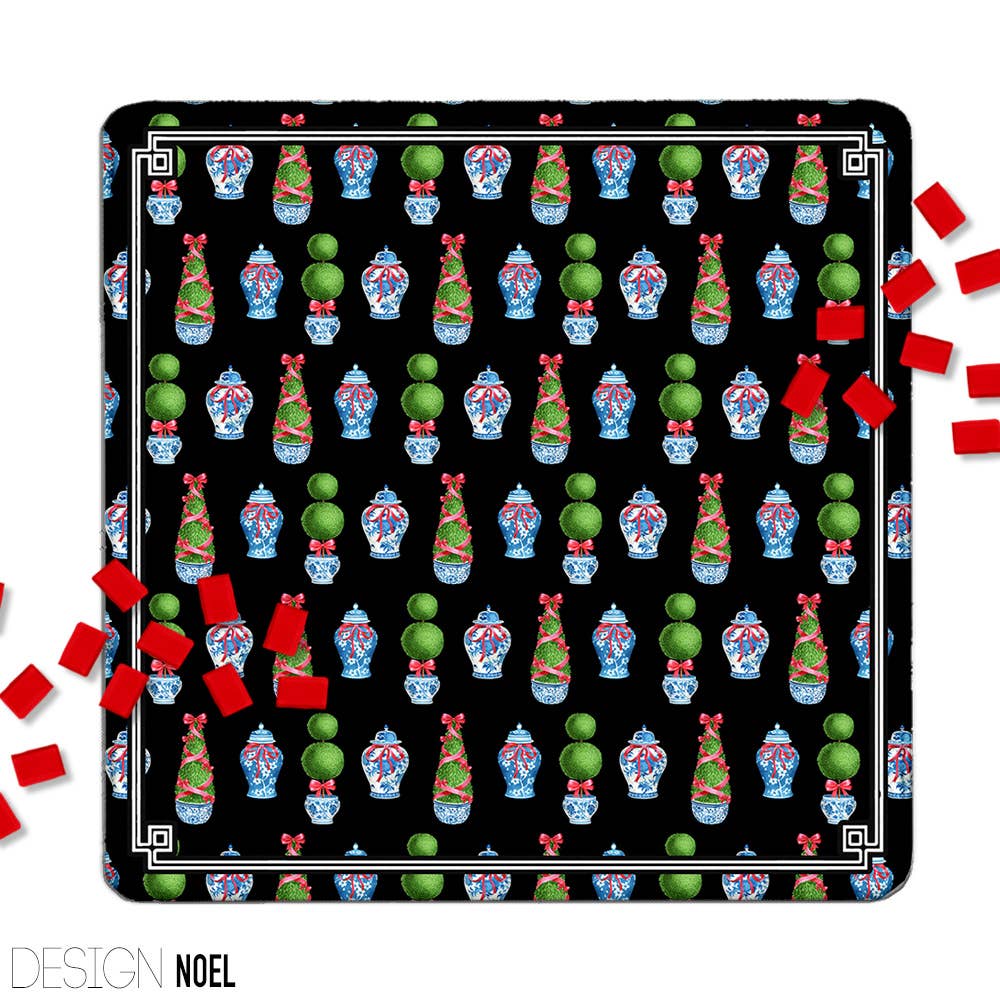Mahjong Mat 31", Neoprene, Holiday, Christmas, Winter: Party Animal / Neoprene with bag