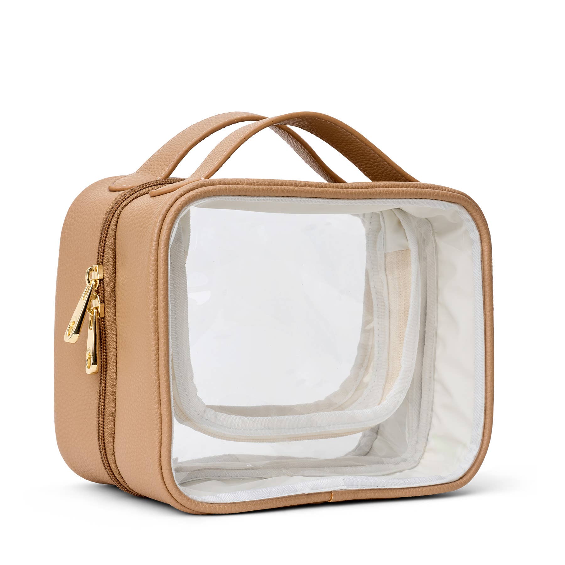 "Mojo" Clear Train Case (Personalizable) : Periwinkle