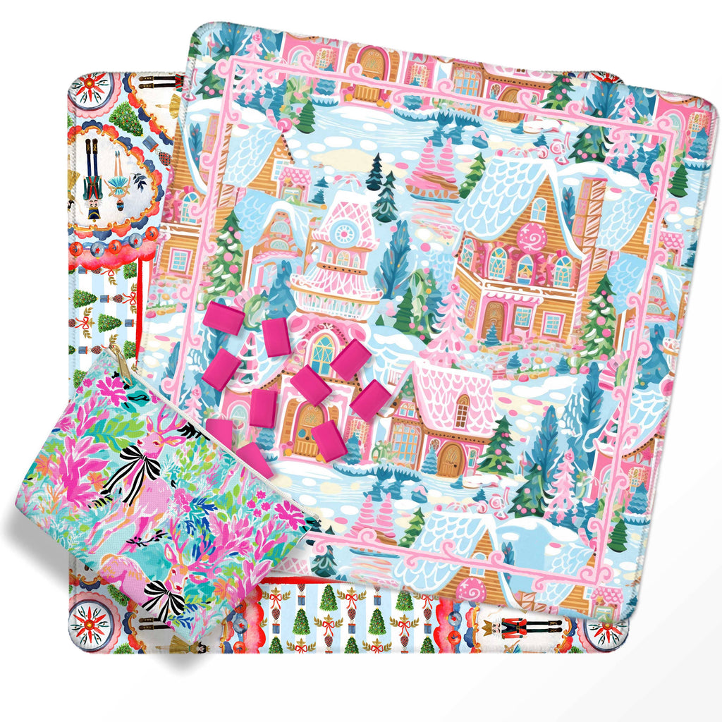 Mahjong Mat 31", Neoprene, Holiday, Christmas, Winter: Party Animal / Neoprene with bag