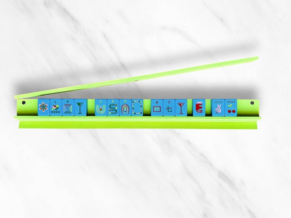 Mahjong Racks & Pushers (Set of 4): French Blue