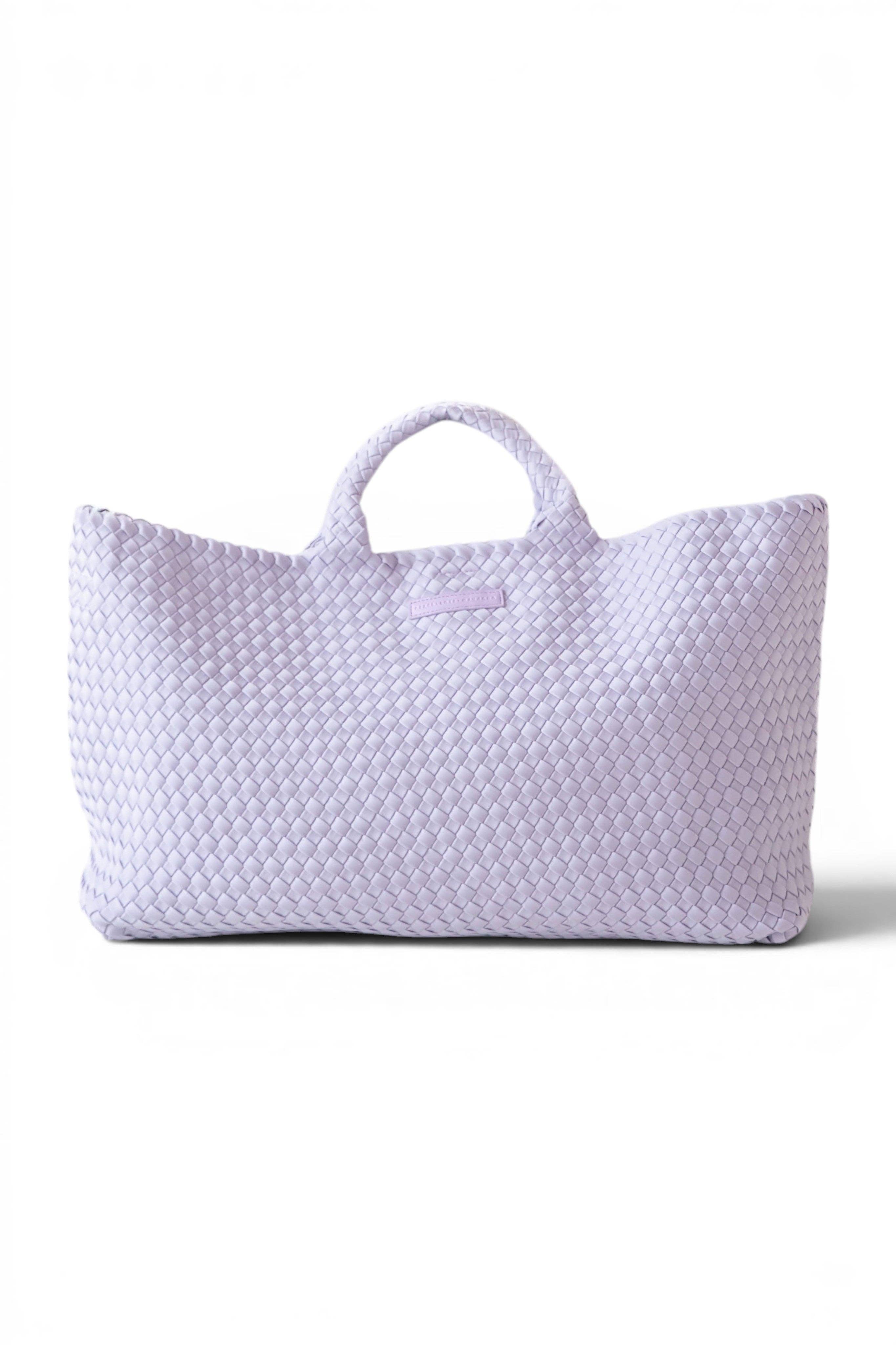 Mahjong Bag - Woven Carryall with Matching Tile Pouch: Light Blue