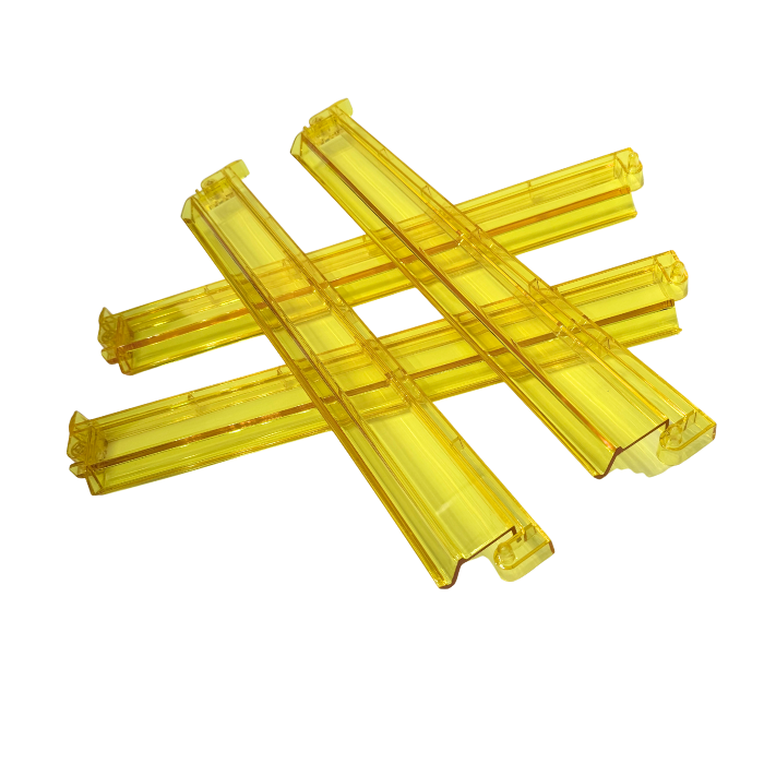 Mahjong Rack and Pusher Set of 4 - Multi Colors Blue Purple Red Green Clear: Clear