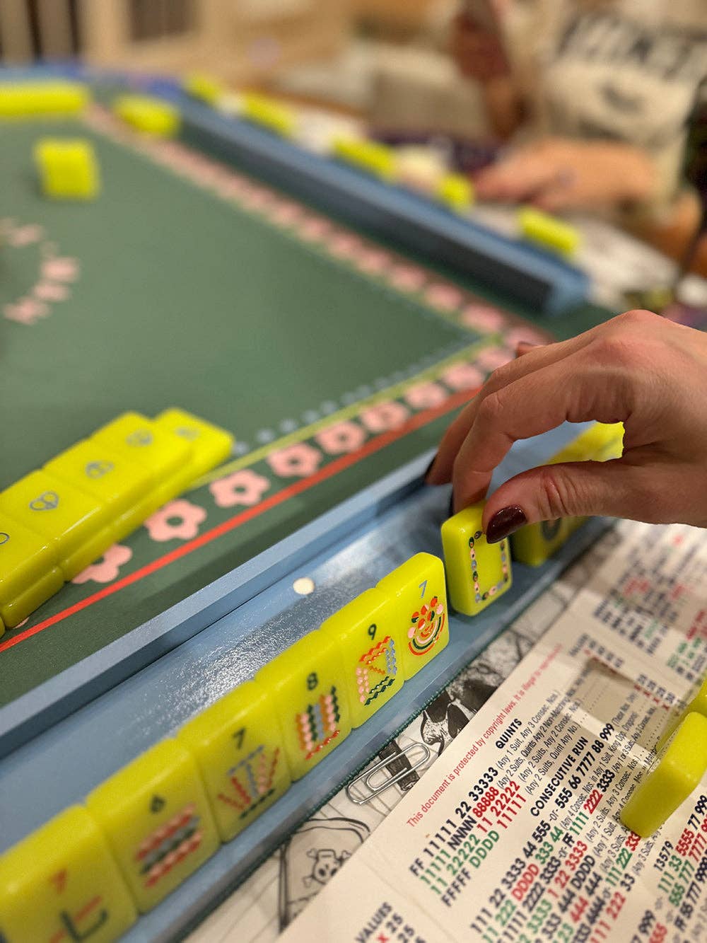 Mahjong Racks & Pushers (Set of 4): French Blue