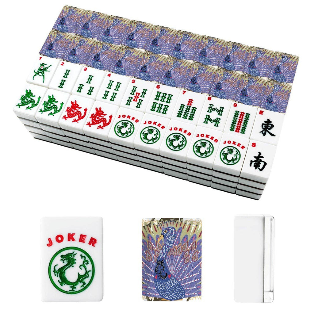Peacocking American Mahjong Tiles: Bag Set