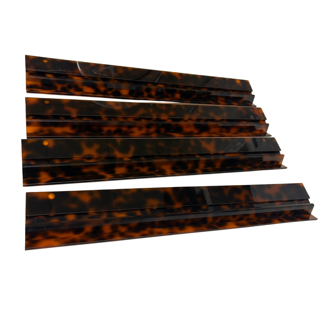 Luxury Handmade Tortoise Shell Acrylic Mahjong Racks and Pushers Set of 4: Tortoise Shell