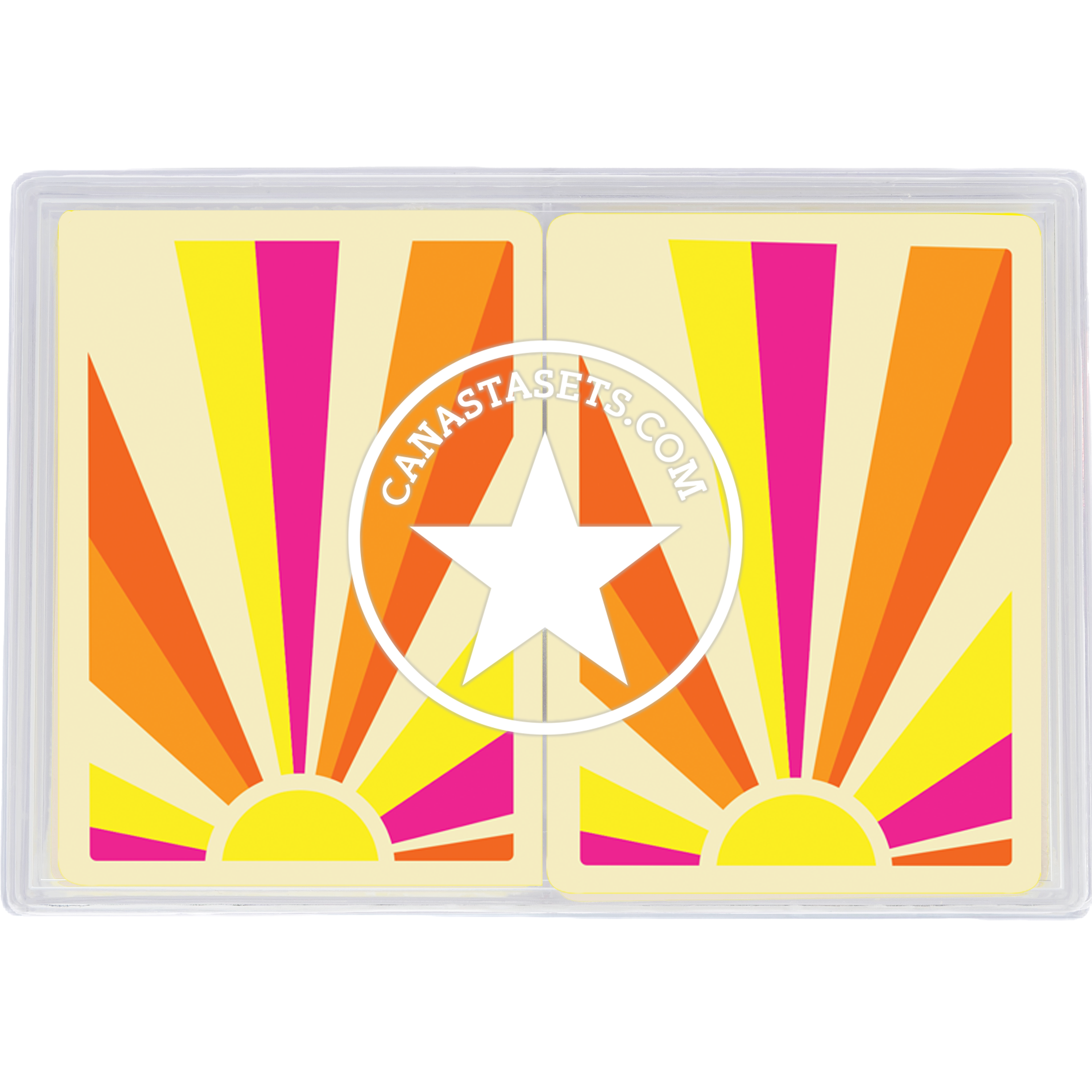 Sun Rays Pvc Thinner Cards-plastic PVC playing cards SUN RAYS sunshine – Phoenix Mahjong Club