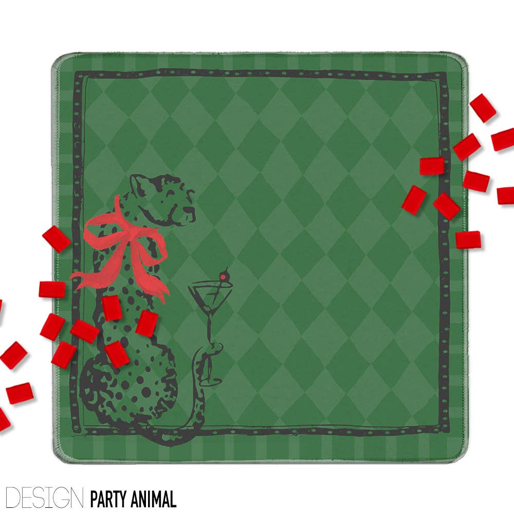 Mahjong Mat 31", Neoprene, Holiday, Christmas, Winter: Party Animal / Neoprene with bag