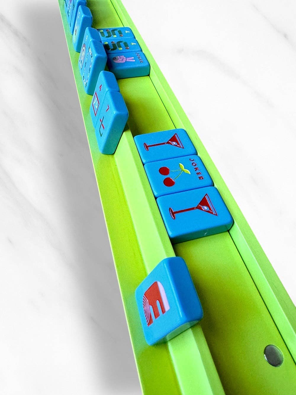 Mahjong Racks & Pushers (Set of 4): French Blue
