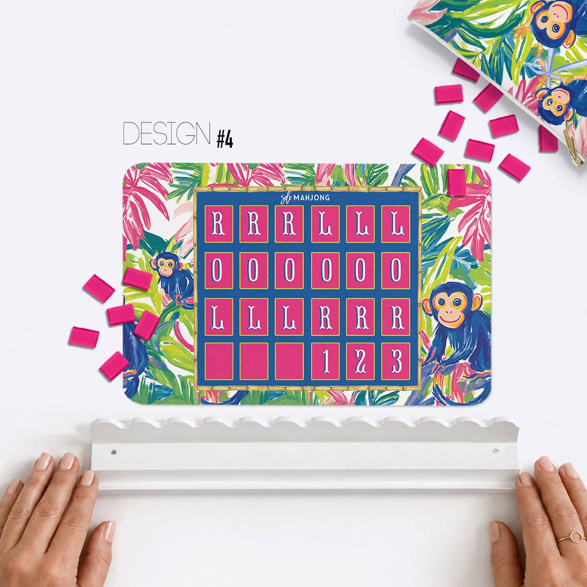 Mahjong Solo Practice Mats, Neoprene, Mix-n-Match Designs: Design #5