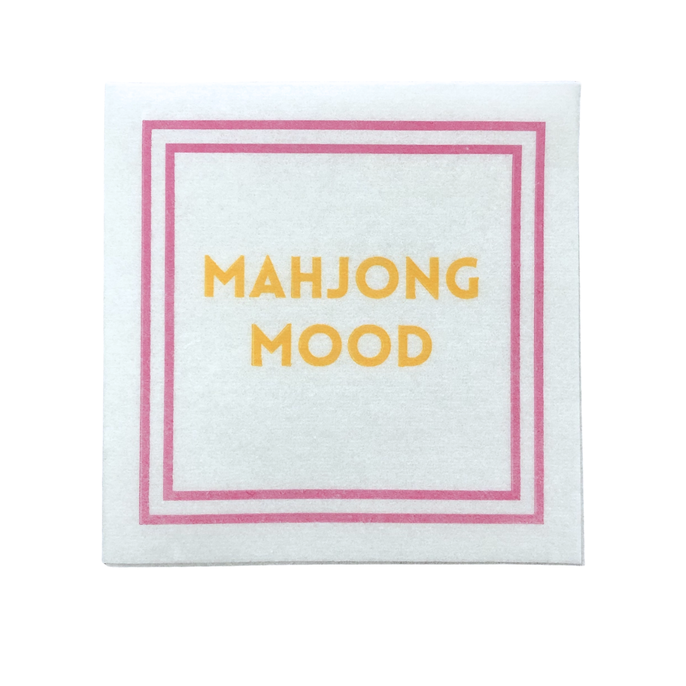 MAHJONG NAPKINS | 5'' x 5'' Luxury, Linen-Feel, Eco-Friendly: 08- Mahjong Mood