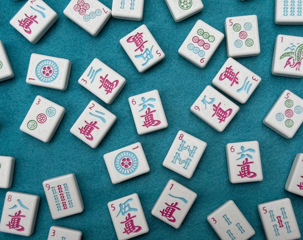 Waterproof/Floating American Mahjong Set - Spring Colors
