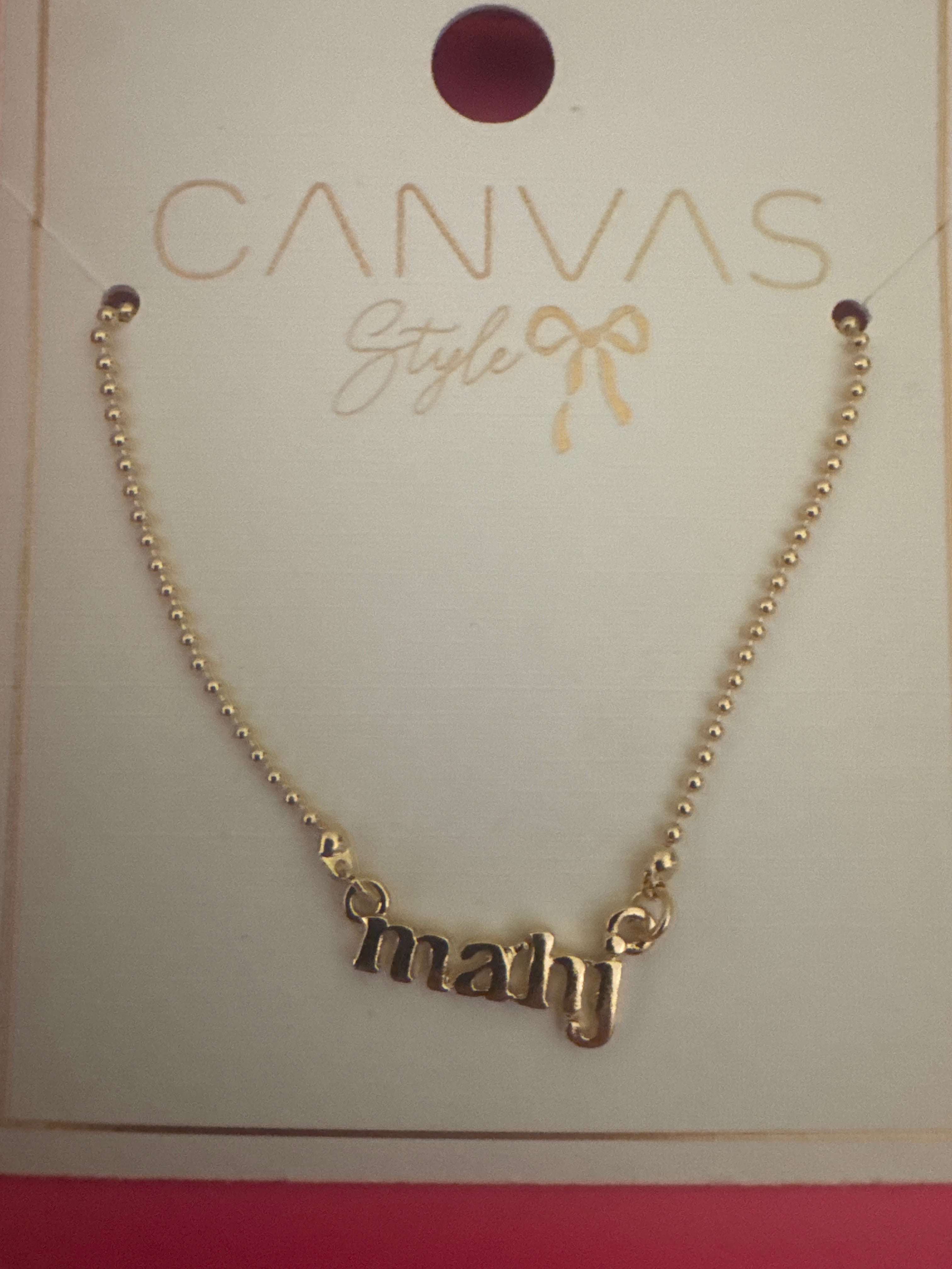 Canvas Style Mahj Necklace
