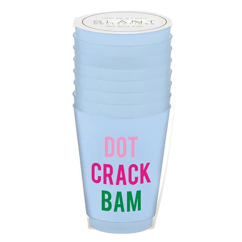 Slant Dot Crack Bam Frosted Cup 8ct