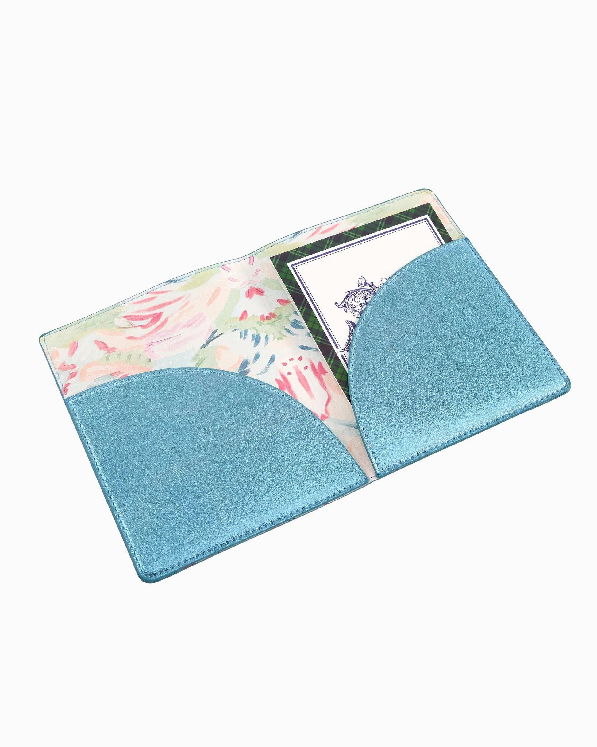 Oh My Mahjong Metallic Light Blue Card Folio