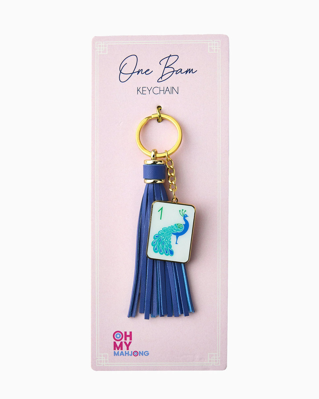 One Bam Keychain Oh My Mahjong