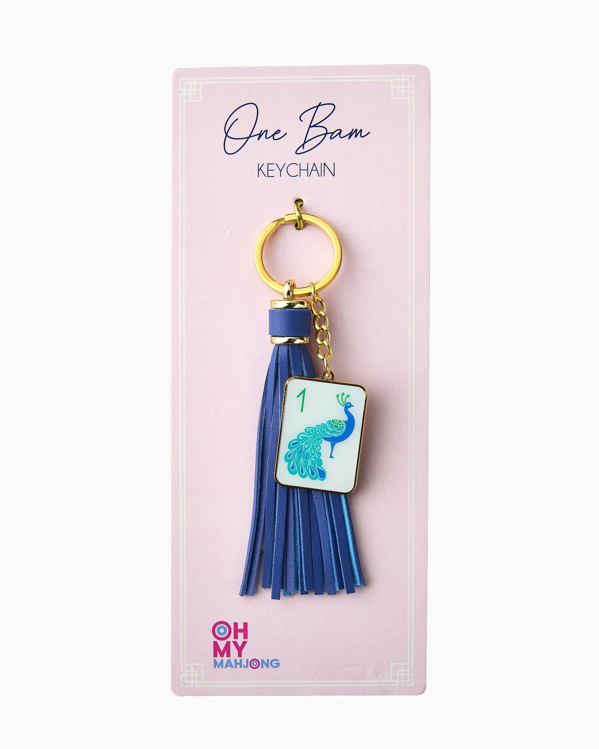 One Bam Keychain Oh My Mahjong