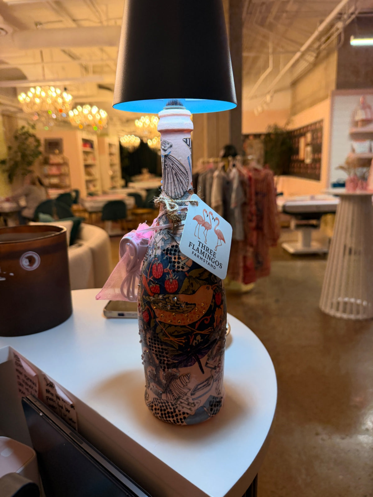Three Flamingos Farmstead Table Lamp