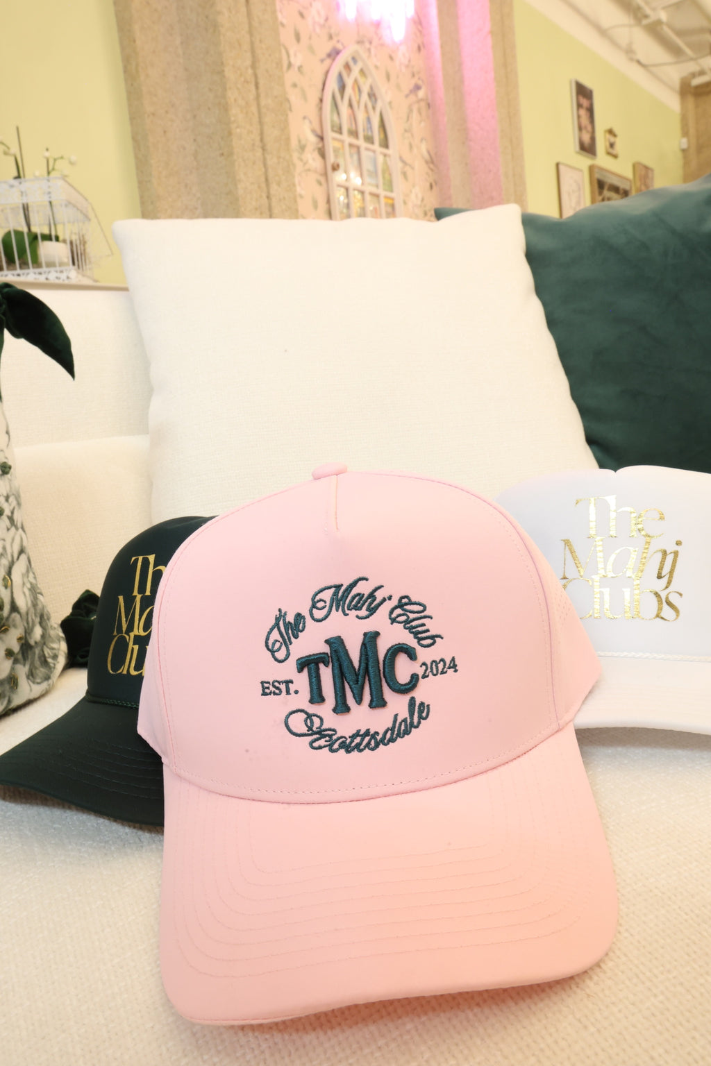 The Mahj Clubs Embrodiary Crest Hats